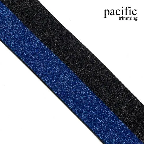 1 Inch, 1 1/2 Inch Striped Metallic Elastic