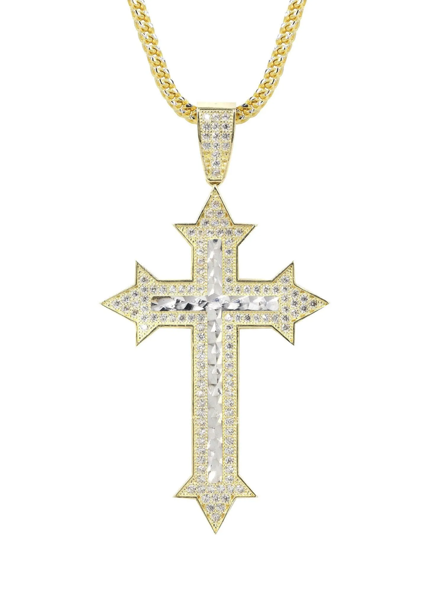 10K Yellow Gold Cross Necklace | Appx. 14.7 Grams