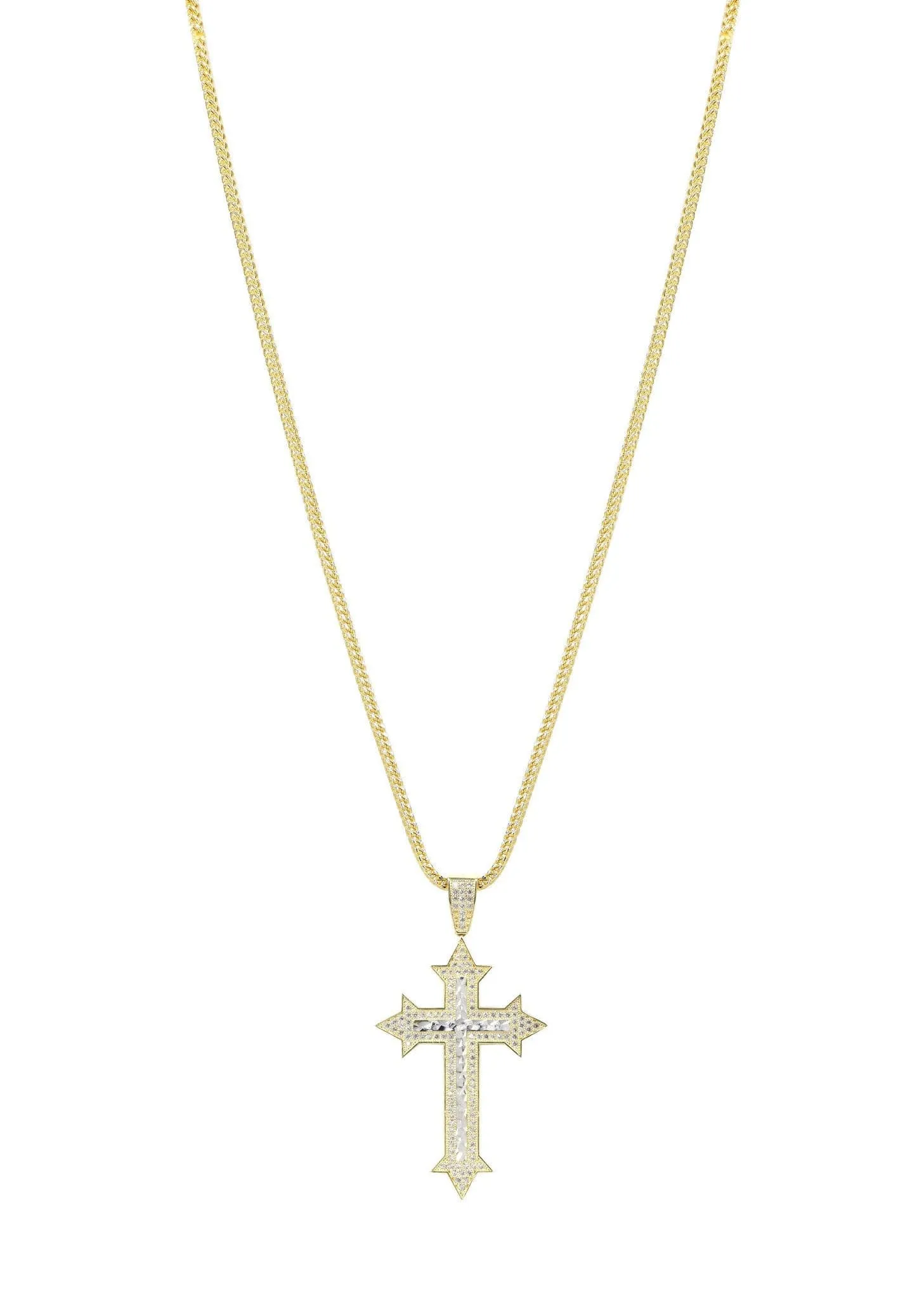 10K Yellow Gold Cross Necklace | Appx. 14.7 Grams