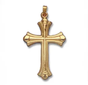 14k Yellow Gold 24 X 34 MM Cross