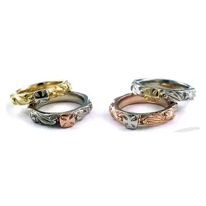 18K Contrast Cross Ring