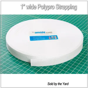 1" wide Polypro Strapping - White OR Black