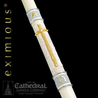 2-1/2" x 60" Way of the Cross Eximious Paschal Candle