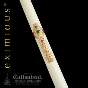 4" x 42" Cross of Erin Eximious Paschal Candle