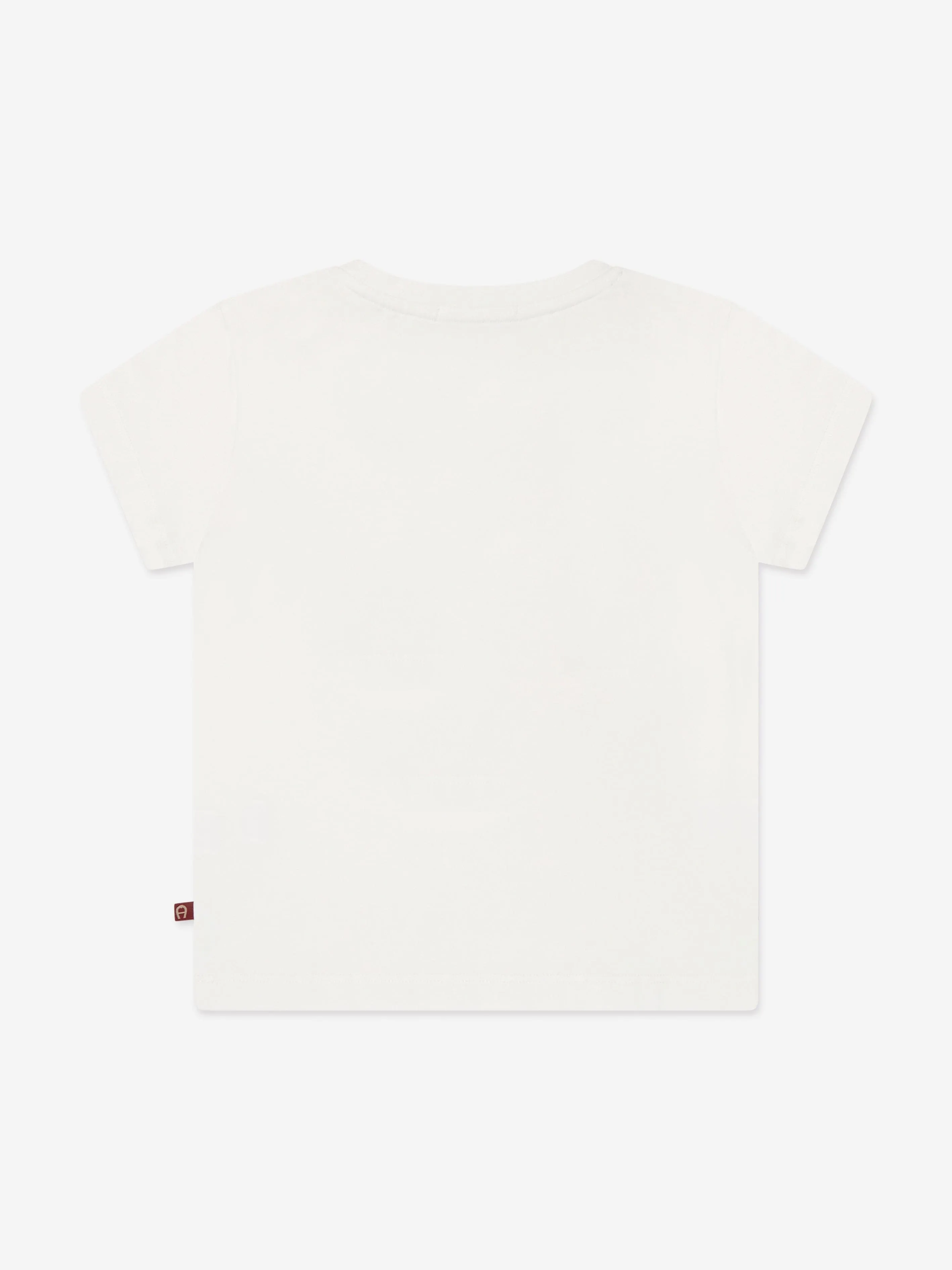 Aigner Girls Logo T-Shirt in Ivory