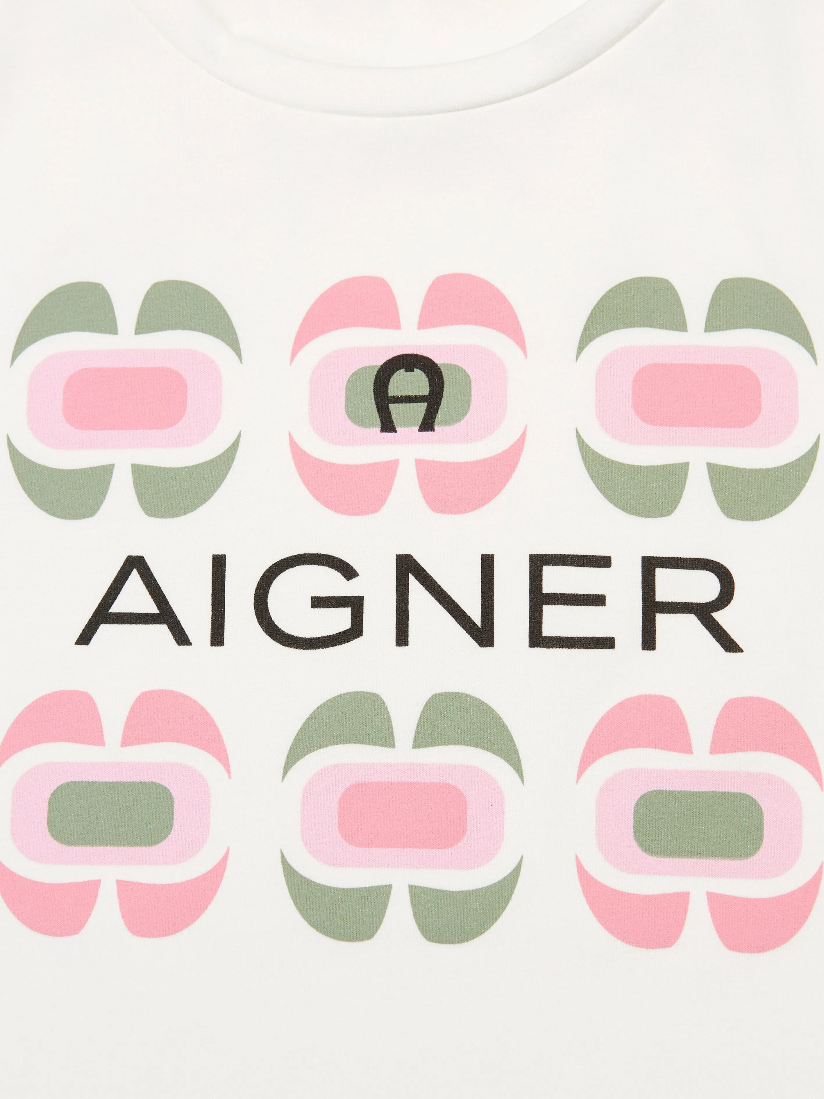 Aigner Girls Logo T-Shirt in Ivory