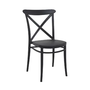 Alexandra Black Cross Chair Set of 4