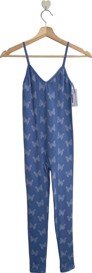 ANWND Blue Butterfly Print Jumpsuit S/M