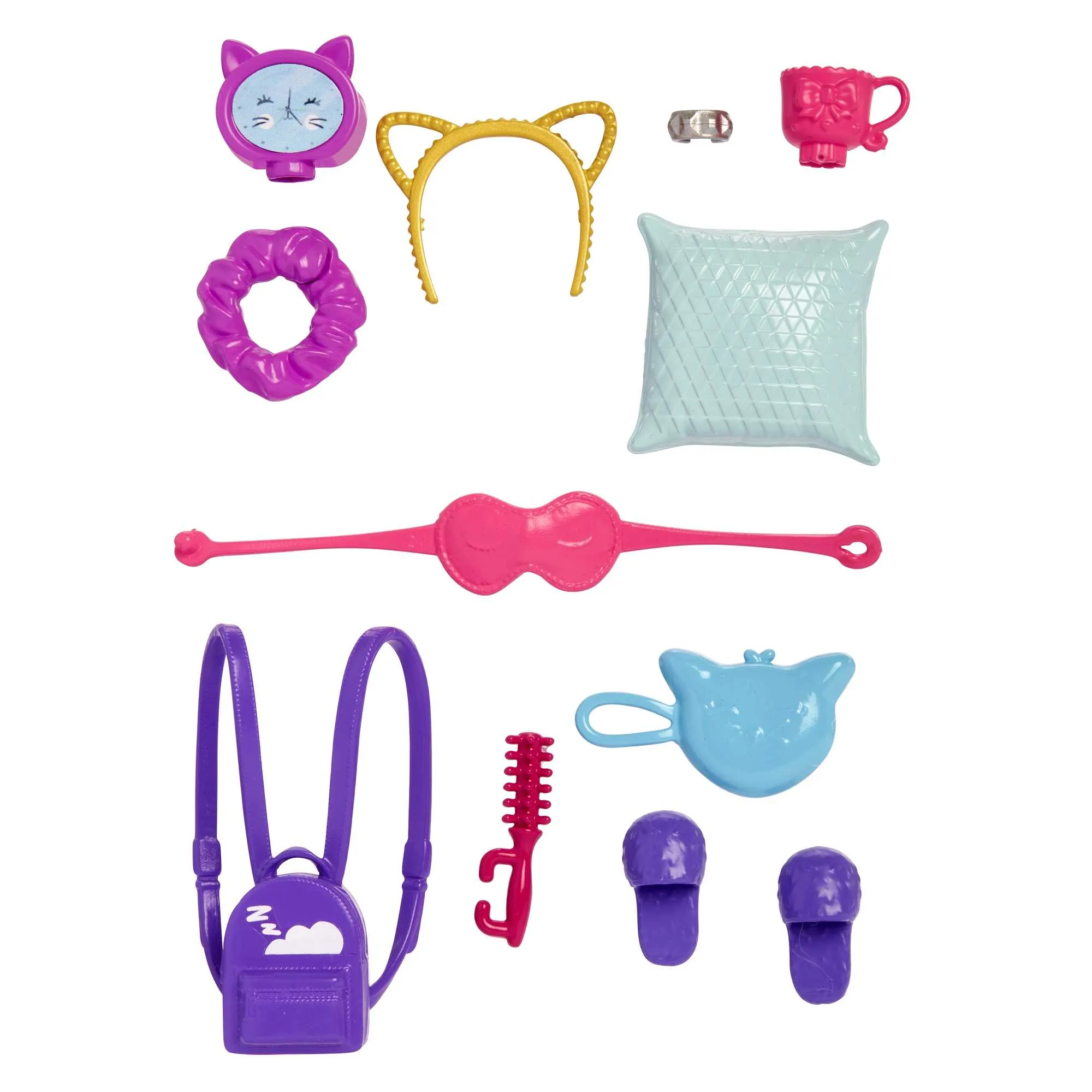 Barbie Accessories, Storytelling Pack For Barbie Dolls, Sleepover Theme