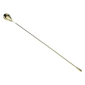 Barfly 16" Classic Bar Spoon with Weighted End, Gold Plated