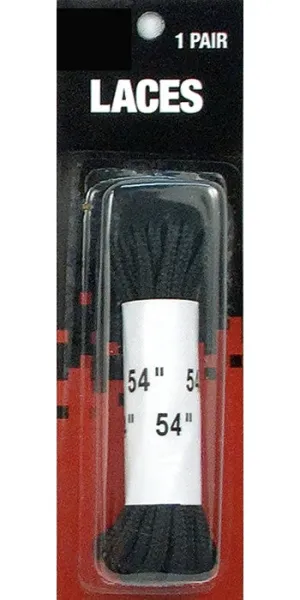 Black - Boot Laces 1 Pair - Nylon 54 in.