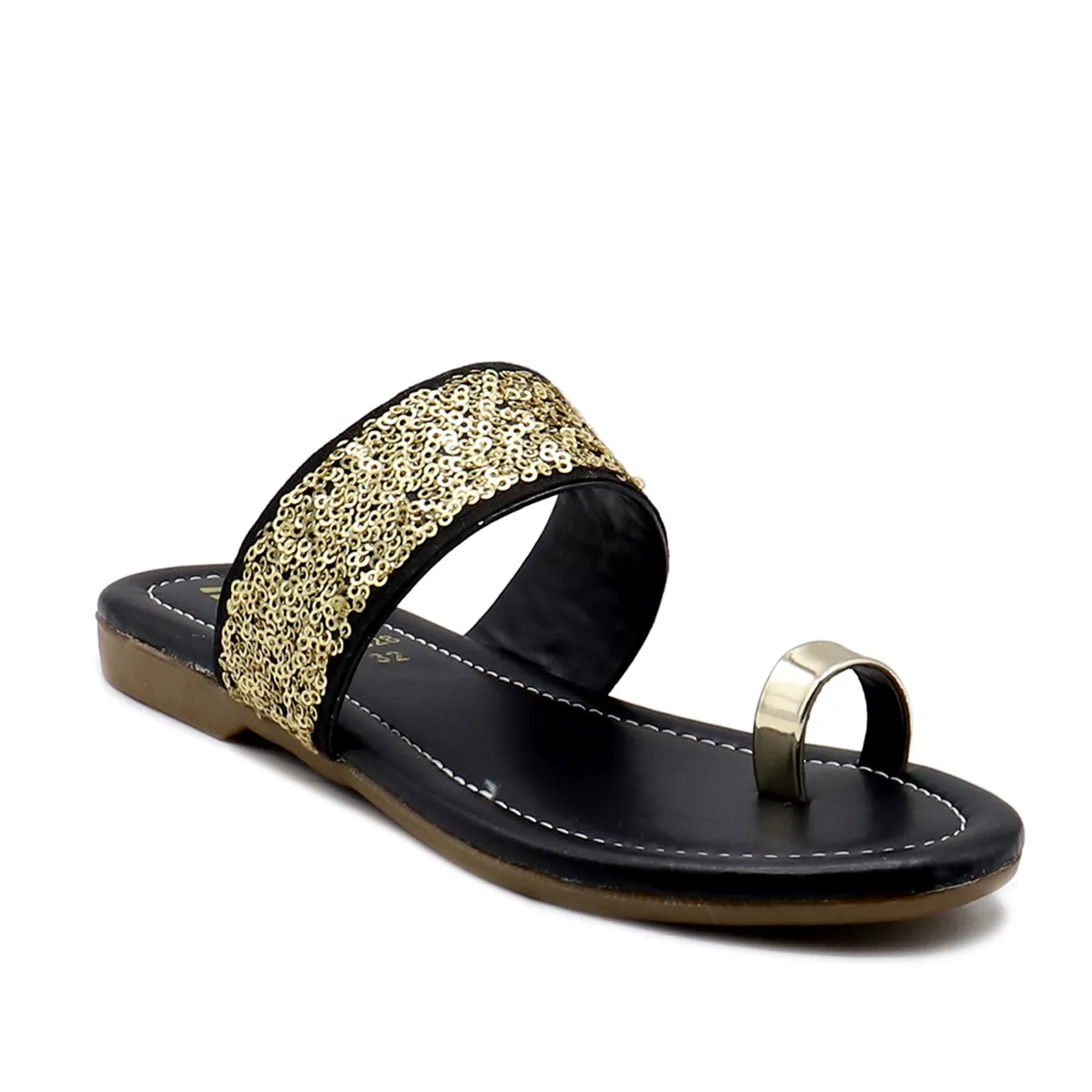 Black Casual Chappal K00G30028