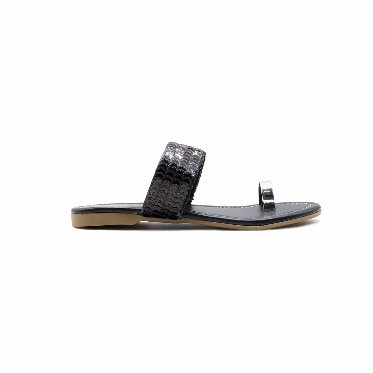 Black Casual Chappal K00G30029