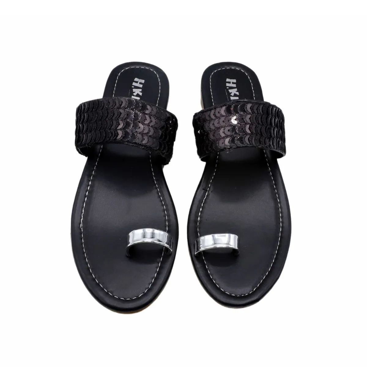 Black Casual Chappal K00G30029