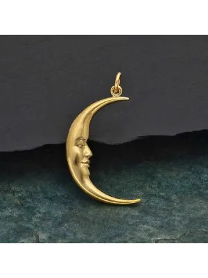 Bronze Crescent Moon Necklace