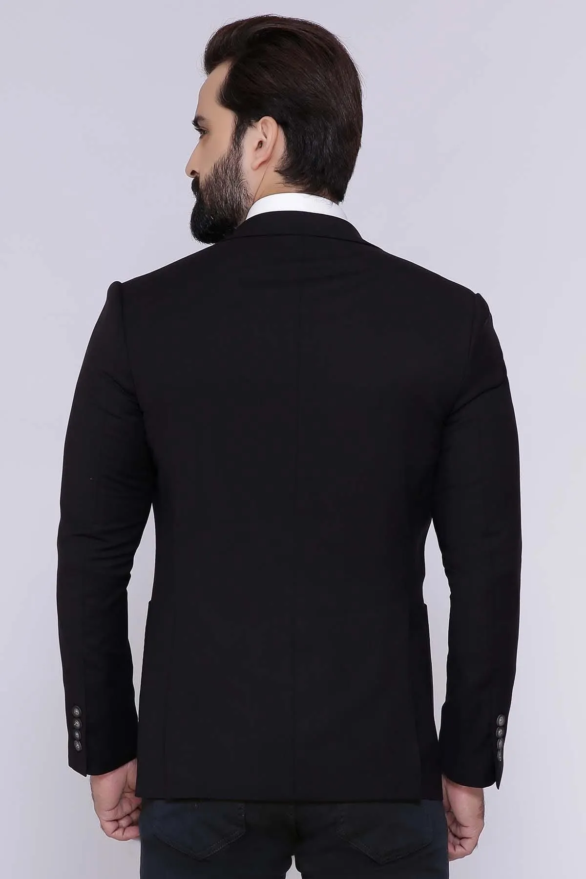 CASUAL COAT SLIM FIT BLACK