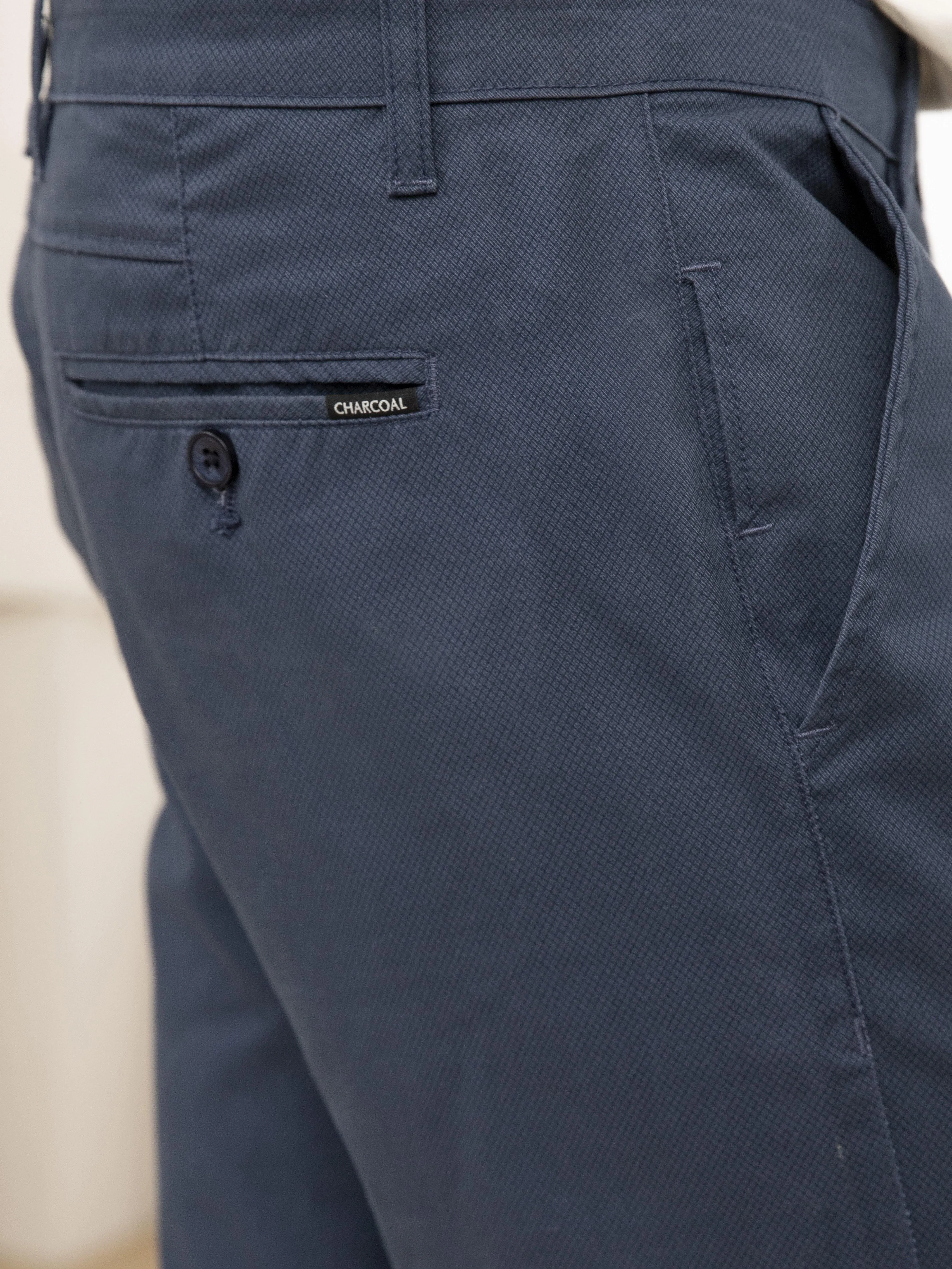 CASUAL PANT  SLIM FIT CROSS POCKET DARK BLUE