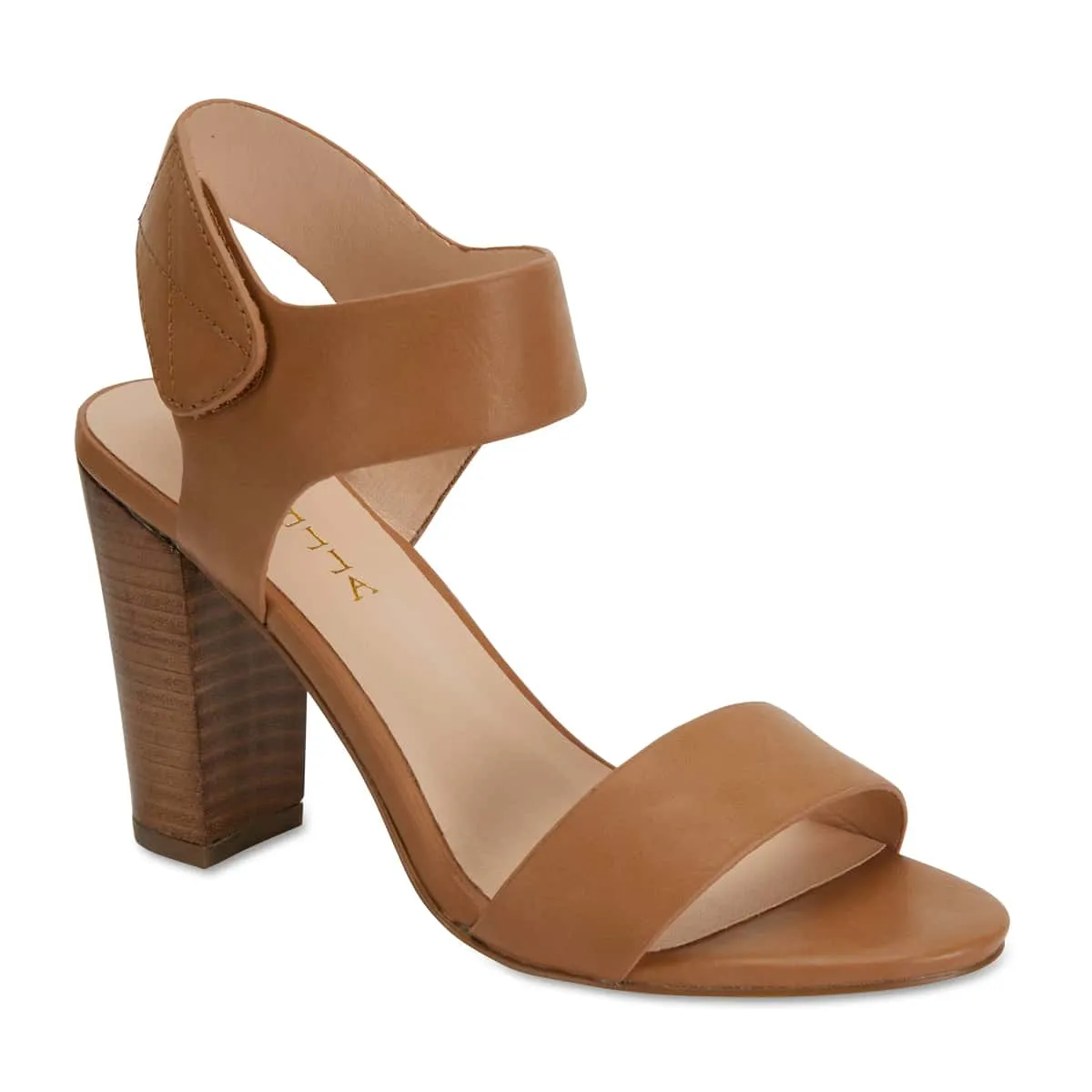 Chad Heel in Light Tan Smooth