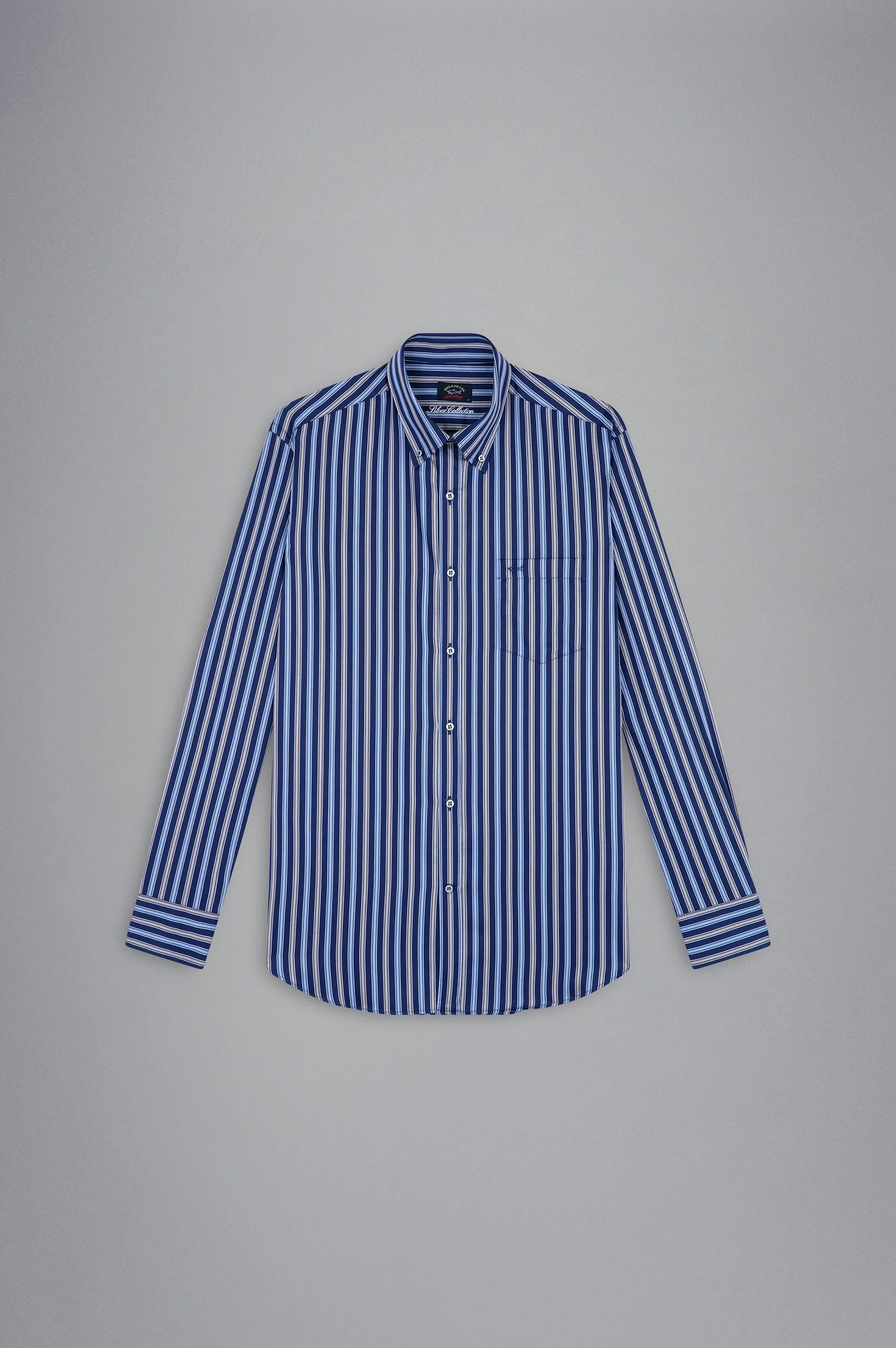 Cotton Satin Blue Shirt 13313054