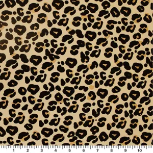 Cream Leopard Printed Spandex | Blue Moon Fabrics