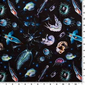 Deep Sea Dreams Printed Spandex Fabric | Blue Moon Fabrics