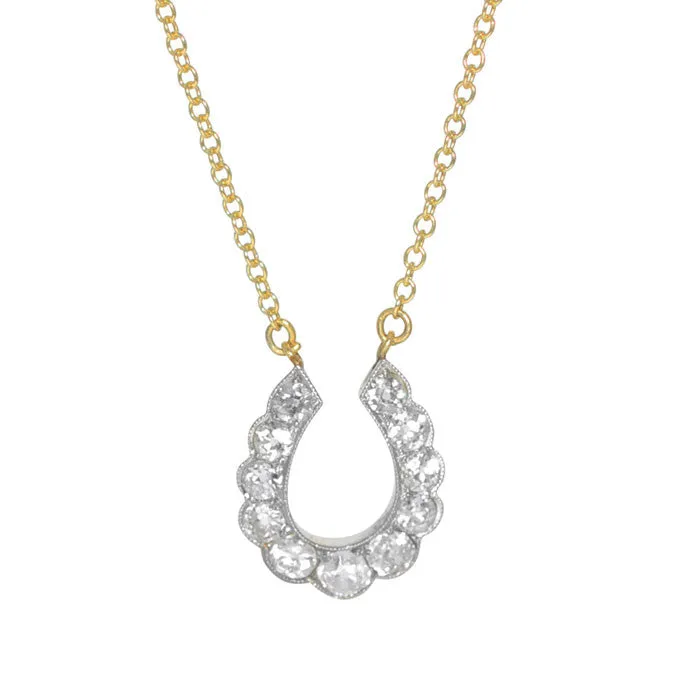 Diamond Horse Shoe Necklace