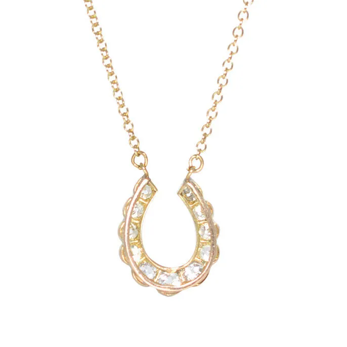 Diamond Horse Shoe Necklace