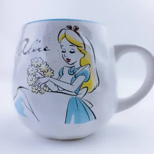 Disney Alice This Way To Wonderland Organic Ceramic Stoneware Light Blue Egg Mug 20 oz