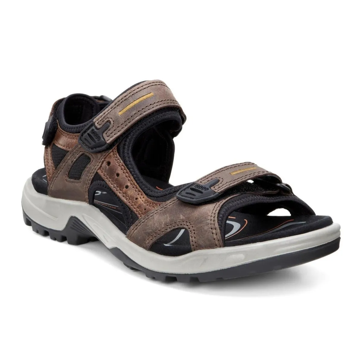 Ecco Men's 069564 Yucatan Sandal Espresso/Cocoa Brown/Black