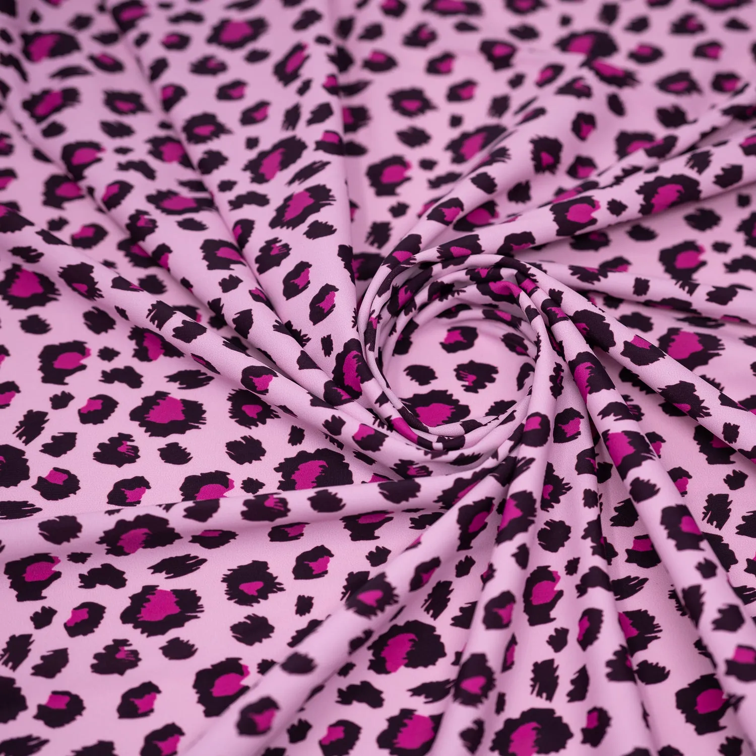 Furry Fuchsia Printed Spandex Fabric | Blue Moon Fabrics