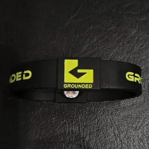 Grounded Energetic Wristband (Black/Lime)