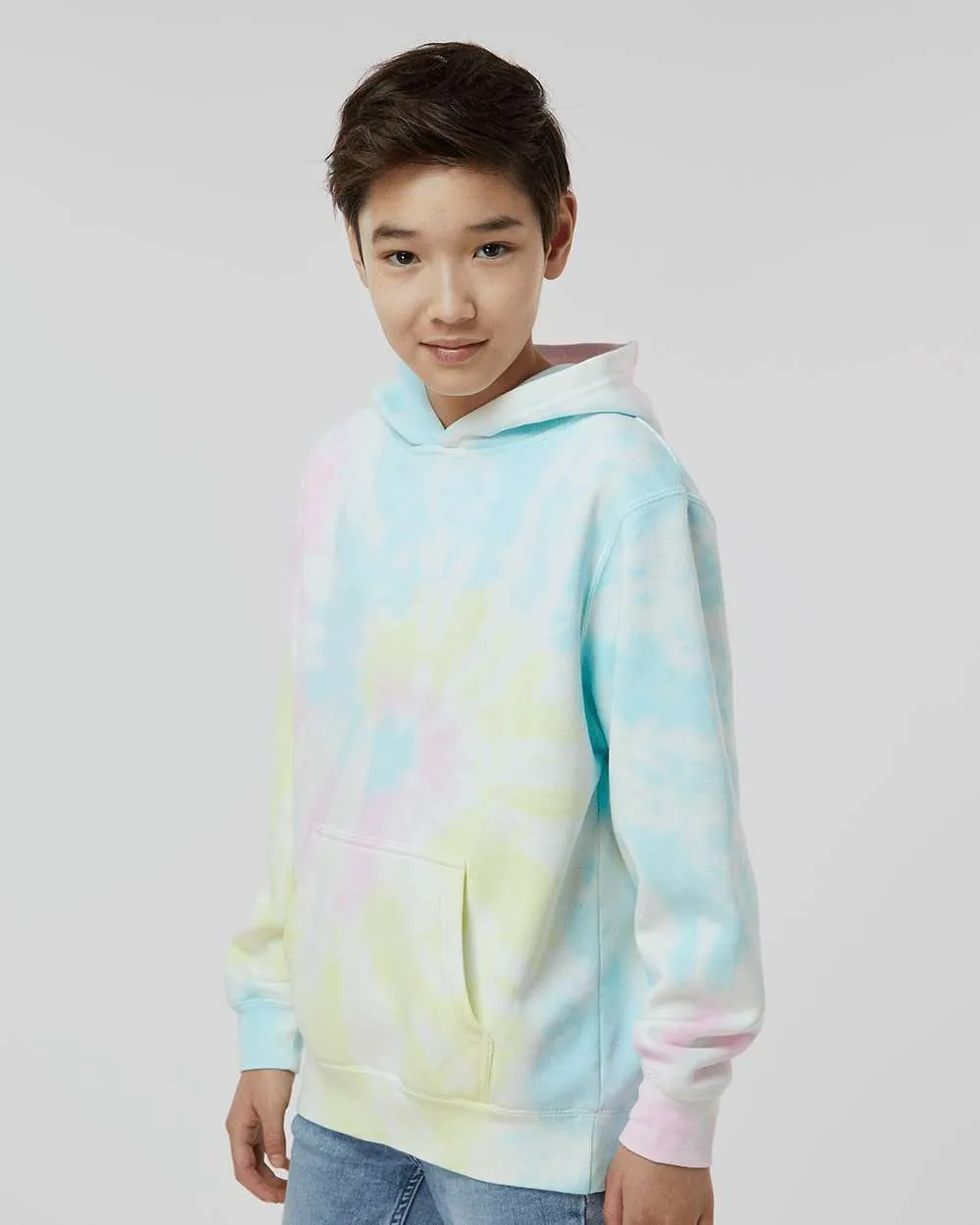 Independent Trading Co. Youth Midweight Tie-Dyed Hooded Sweatshirt PRM1500TD