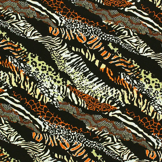 Jungle Slivers Printed Spandex Fabric | Blue Moon Fabrics