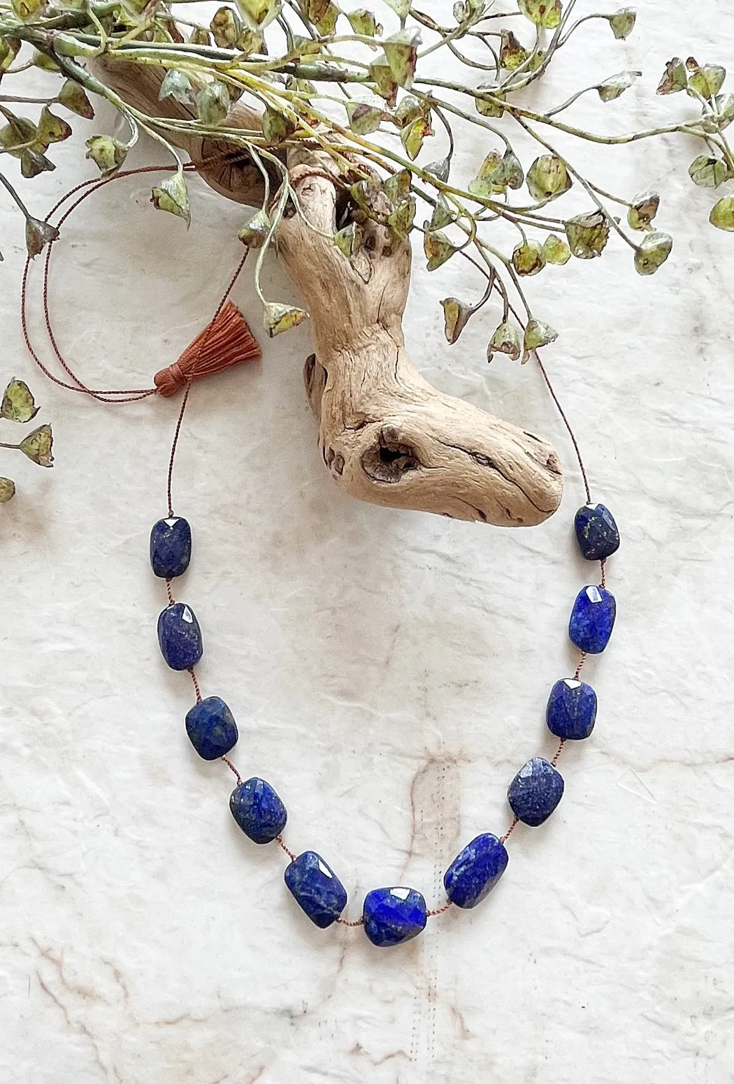 Lapis Tassel Necklace