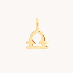 Libra Zodiac Charm 9k Gold