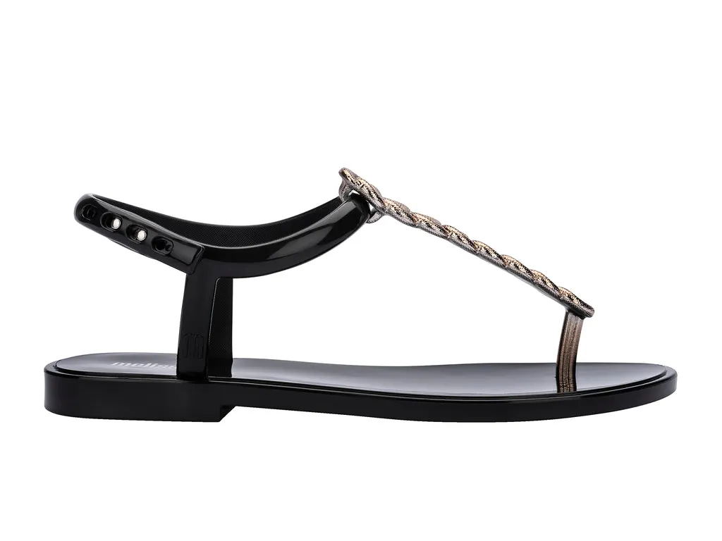 Melissa Strass AD Black Flipflop Sandal