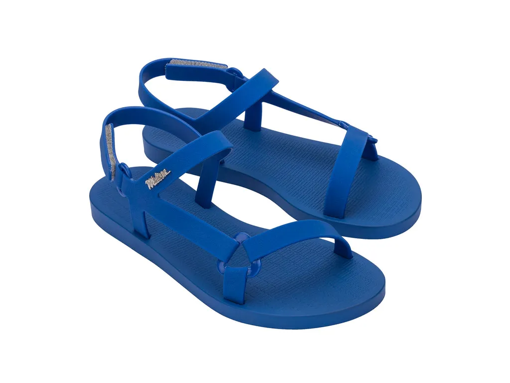 Melissa Sun Downtown AD Flat Blue Sandal For Women