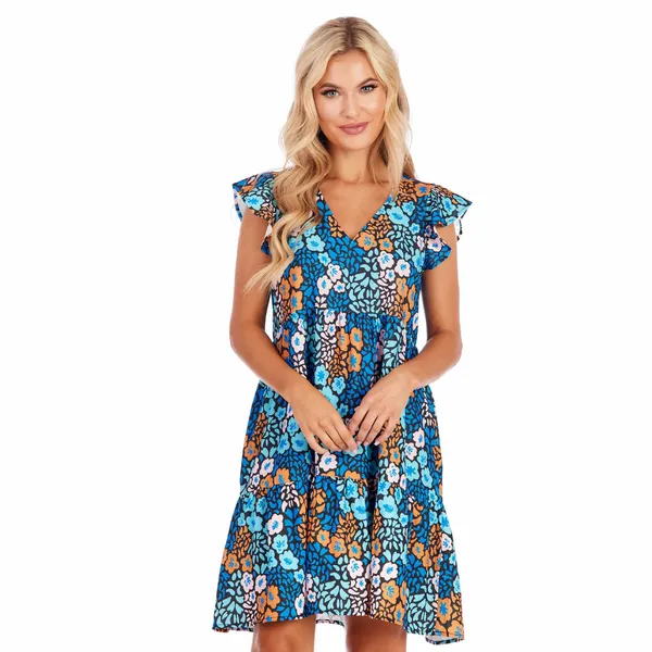 Mudpie Ginny Flutter Sleeve Dress