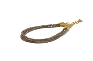 Multi Strand Zircon Bracelet 24K Fair Trade Gold Vermeil