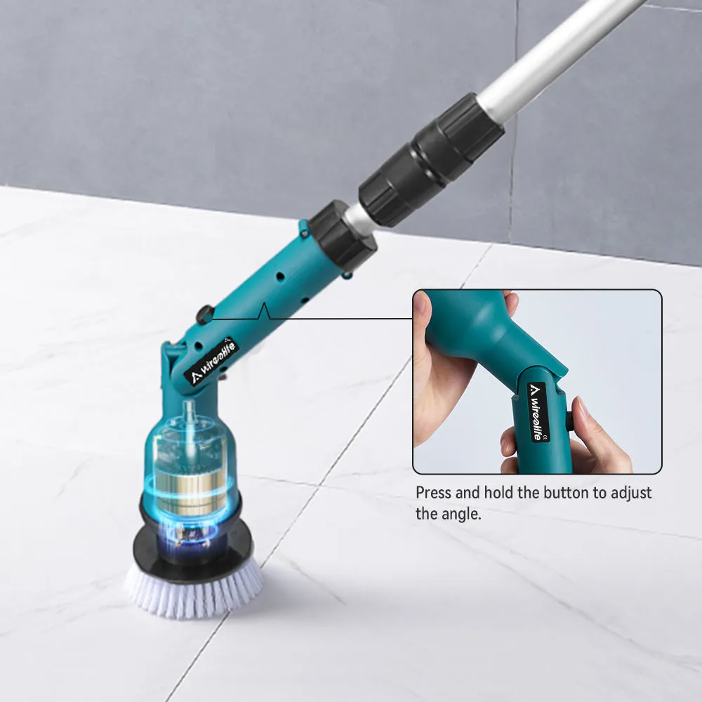 ONEVAN PowerClean Pro - Advanced Cordless Turbo Scrub with Adjustable Arm and 8 Versatile Interchangeable Heads