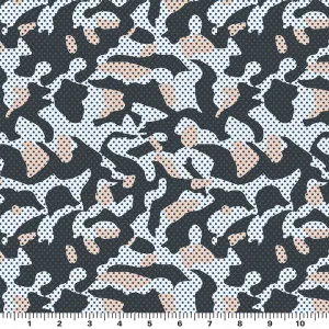 Pop Art Camouflage Printed Spandex Fabric | Blue Moon Fabrics