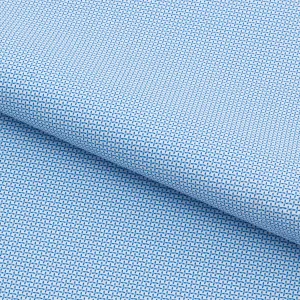 Sky Blue Cross Stitched Printed On Recycled Spandex Fabric | Blue Moon Fabrics