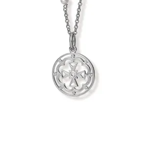 St Xenia of St. Petersburg Medium Cross Pendant Silver