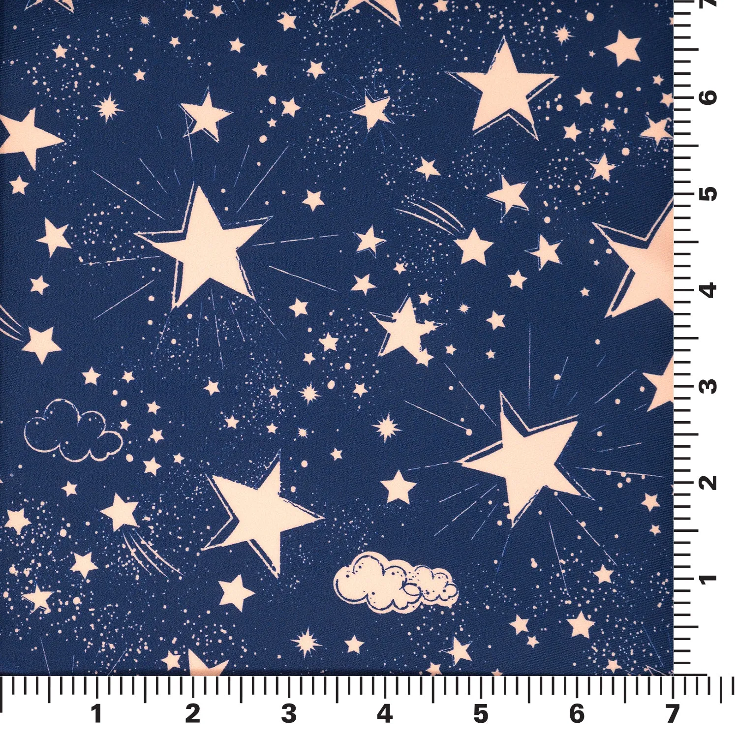 Star Bright Printed Spandex Fabric | Blue Moon Fabrics