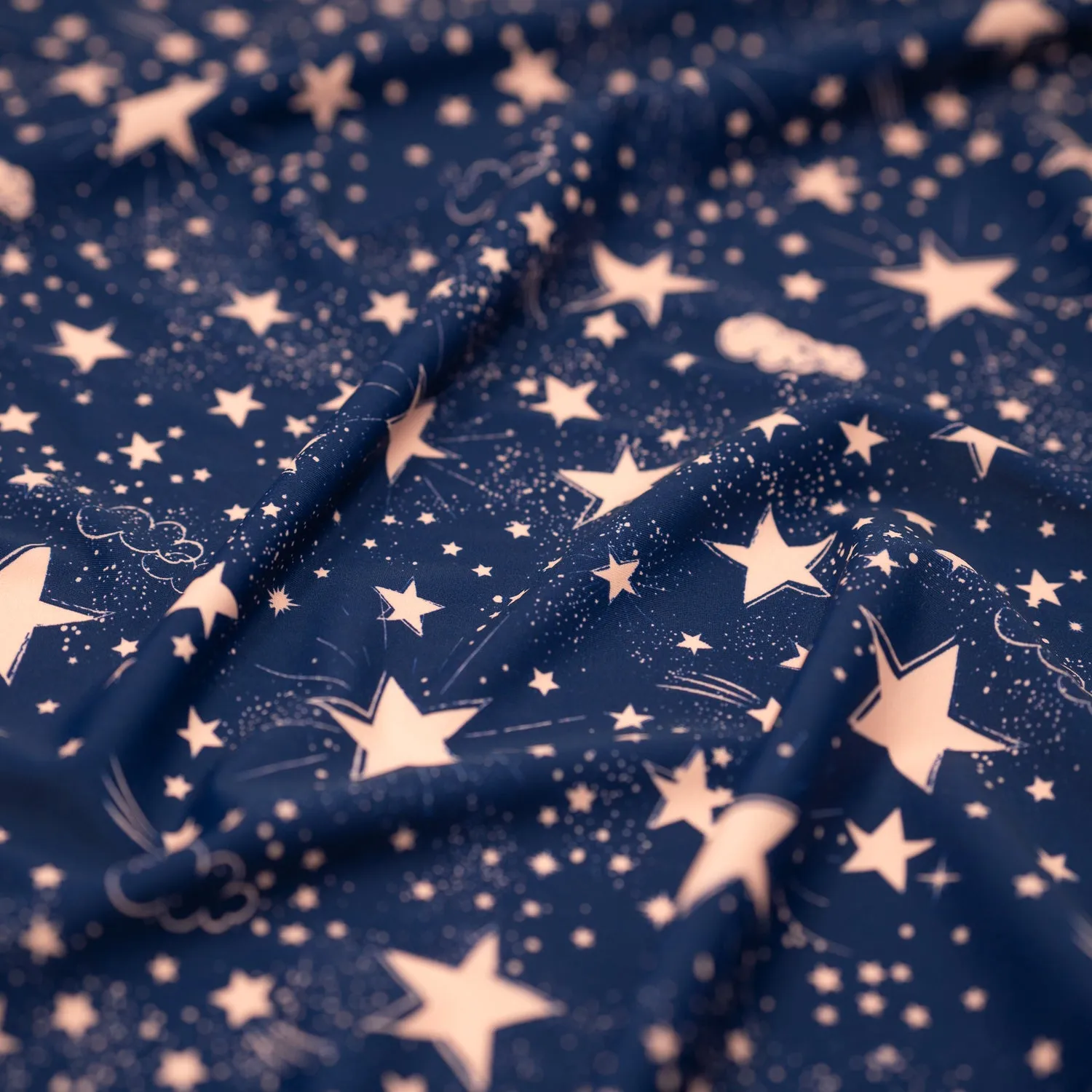 Star Bright Printed Spandex Fabric | Blue Moon Fabrics