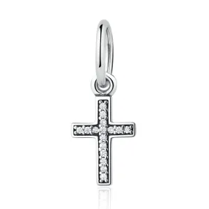 Symbol of Faith Cross Dangle Charm Pendant 925 Sterling Silver