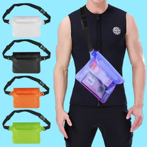 Waterproof Swimming Diving Bag PVC Beach Drifting Diving Waist Pack Shoulder Bag Underwater Mobile Phone Case Outdoor Dry Bag