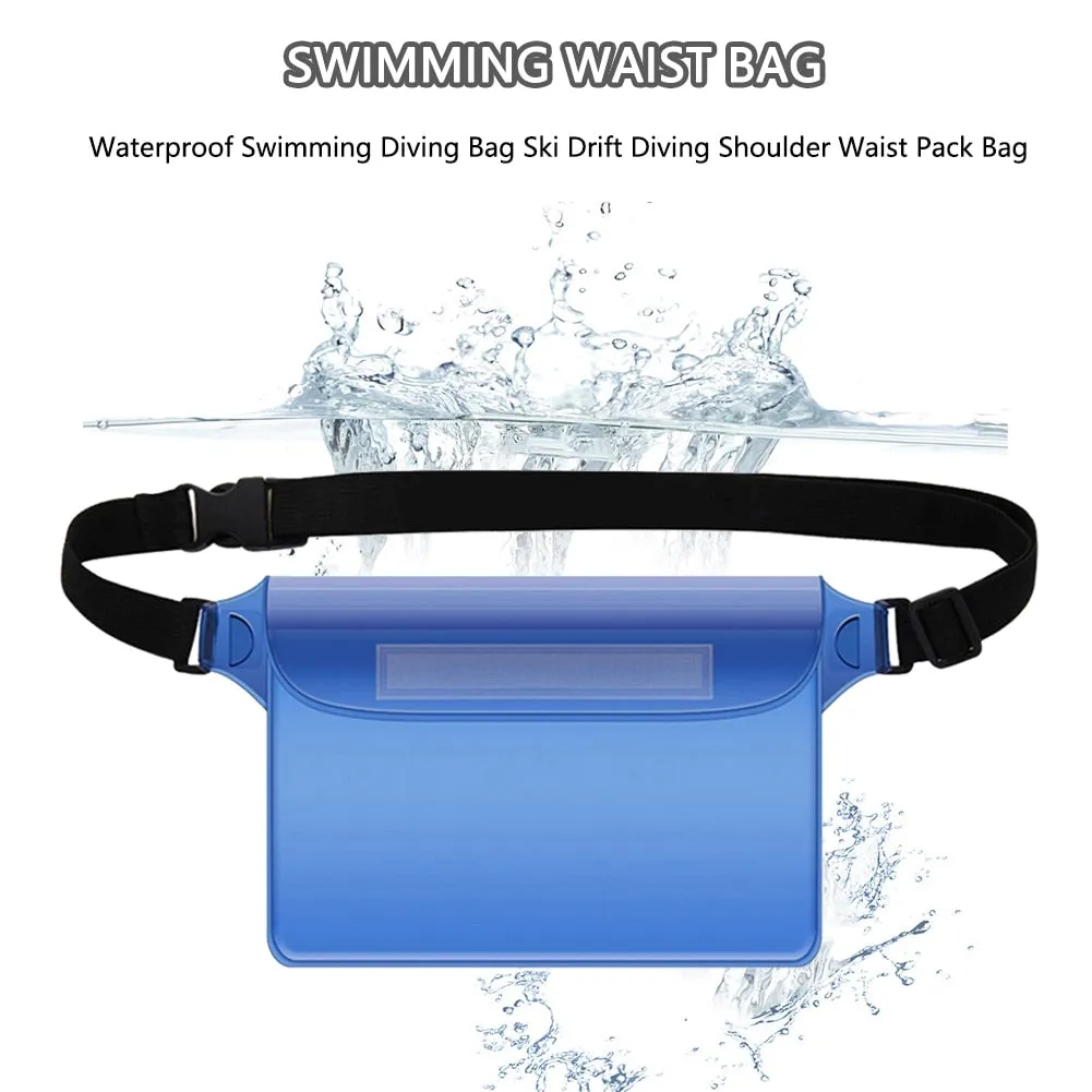 Waterproof Swimming Diving Bag PVC Beach Drifting Diving Waist Pack Shoulder Bag Underwater Mobile Phone Case Outdoor Dry Bag