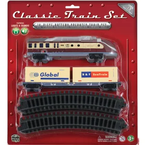 WowToyz Classic Train Set 14-piece - Diesel Engine with Cargo Container