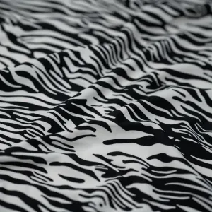 Zebra Nouveau Printed Spandex Fabric | Blue Moon Fabrics